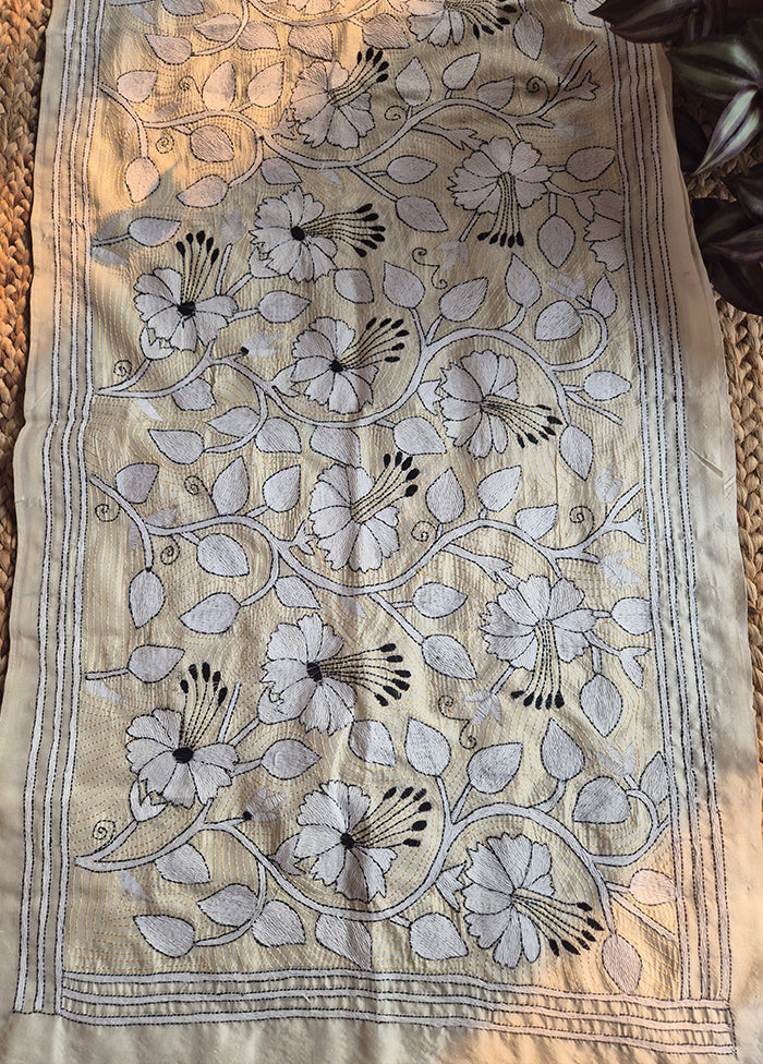 Off White Stole Black Floral