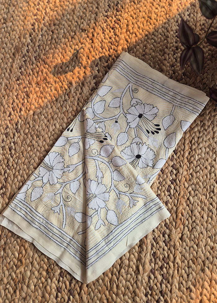 Off White Stole Black Floral