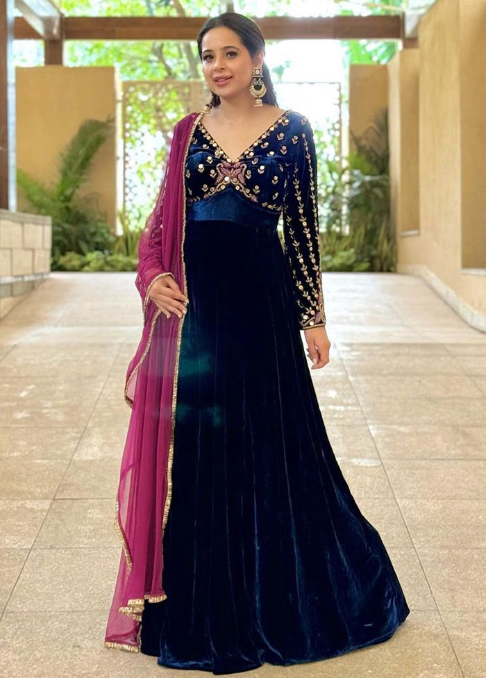 3 Pc Multicolor Georgette Semi Stitched Lehenga Set - Indian Silk House Agencies