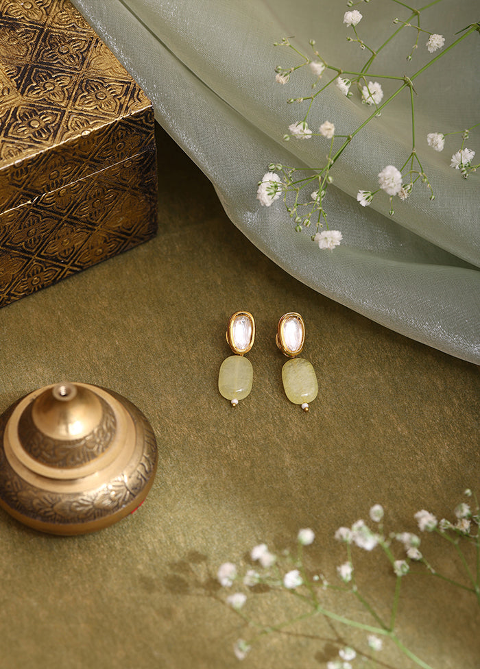 Yellow Brass Earrings