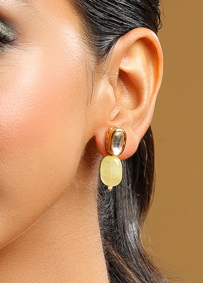 Yellow Brass Earrings