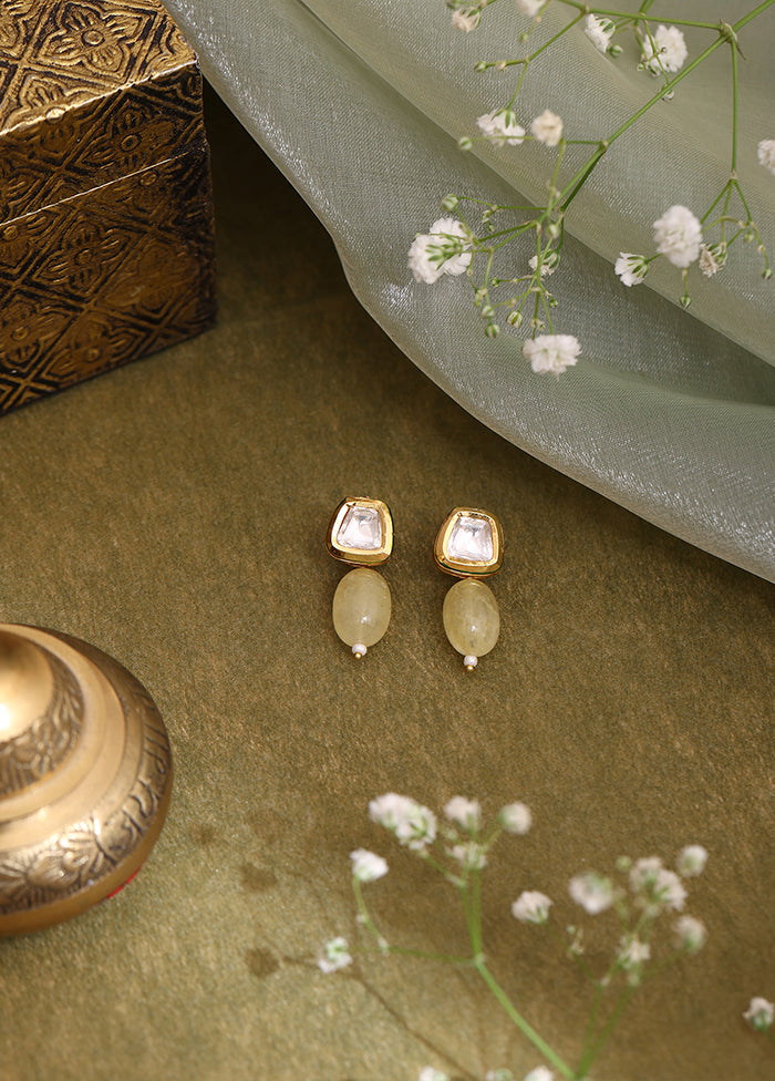 Yellow Brass Earrings