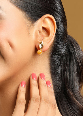 Yellow Brass Earrings