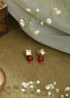 Red Brass Earrings