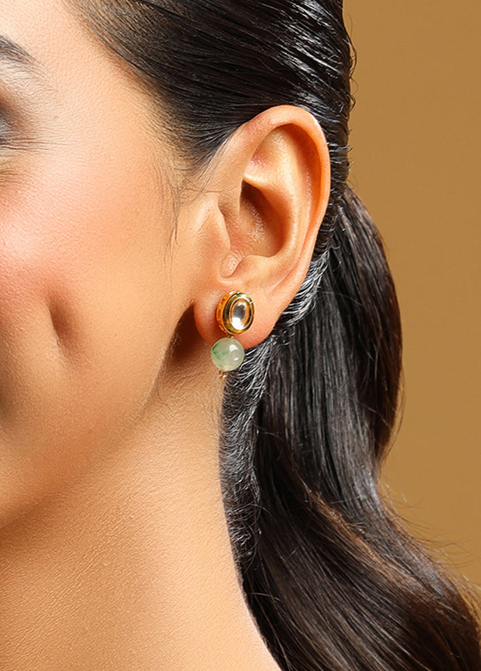 Green Brass Earrings