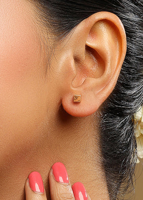 Golden Brass Earrings