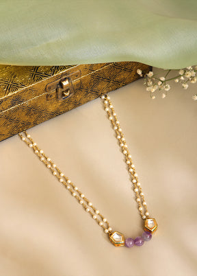 Purple Brass Necklace