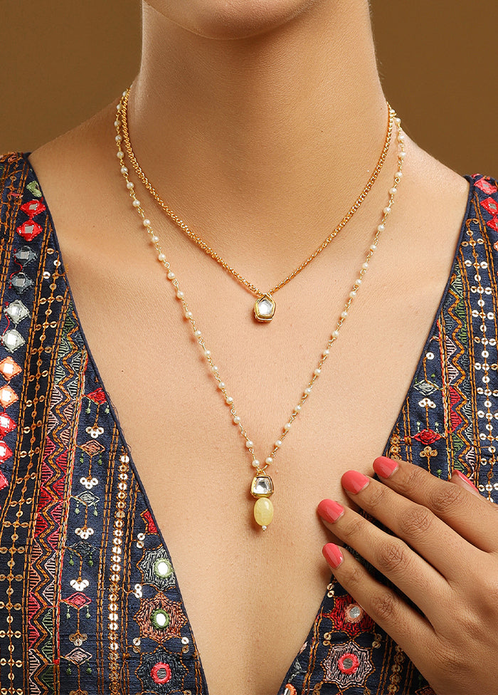 Yellow Brass Necklace