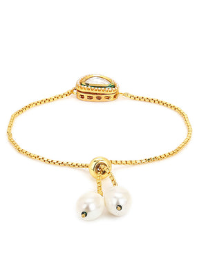 Kundan And Chain Bracelet - Indian Silk House Agencies