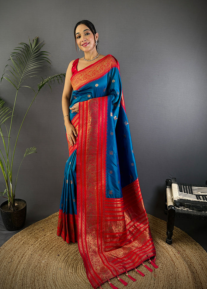 Peach Spun Silk Saree With Blouse Piece