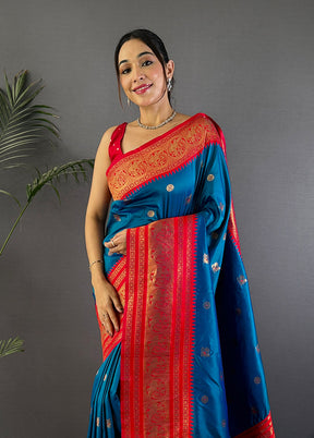 Peach Spun Silk Saree With Blouse Piece