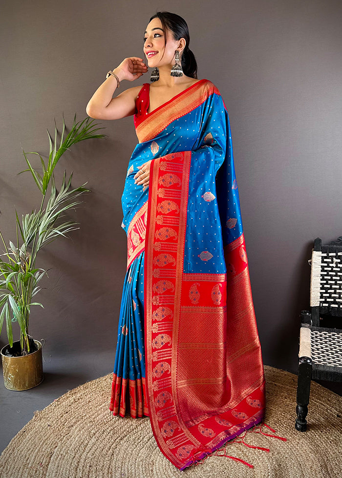 Peach Spun Silk Saree With Blouse Piece