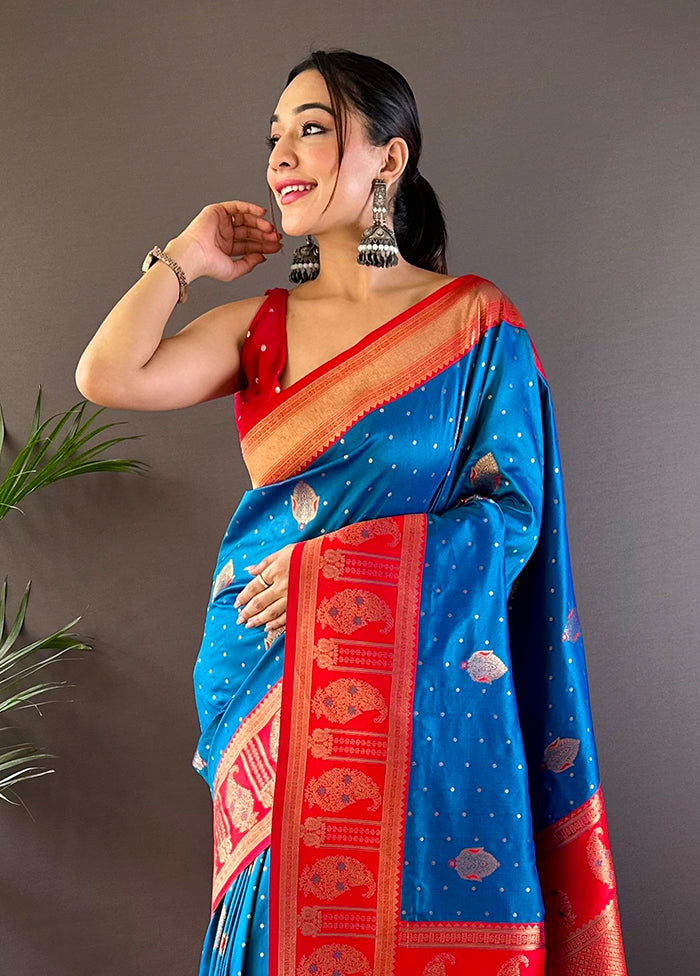 Peach Spun Silk Saree With Blouse Piece