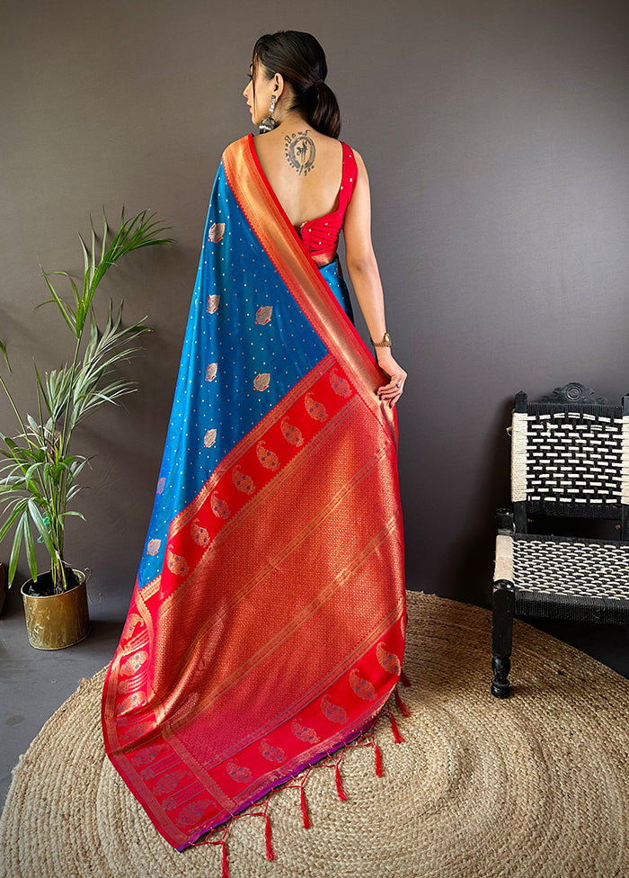 Peach Spun Silk Saree With Blouse Piece
