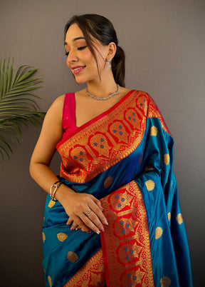 Peach Spun Silk Saree With Blouse Piece