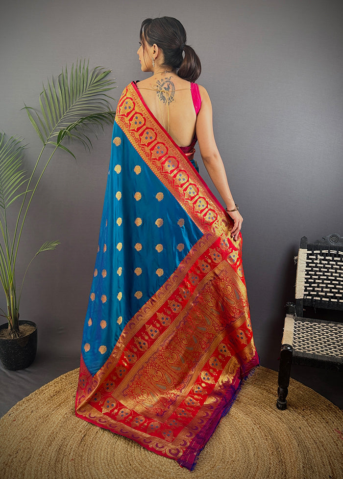 Peach Spun Silk Saree With Blouse Piece