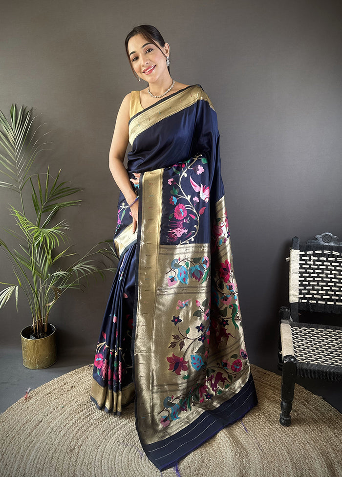 Wine Spun Silk Saree With Blouse Piece
