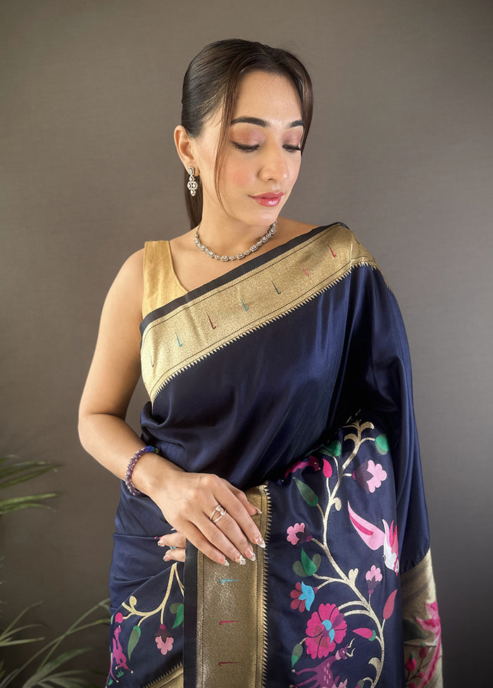 Wine Spun Silk Saree With Blouse Piece