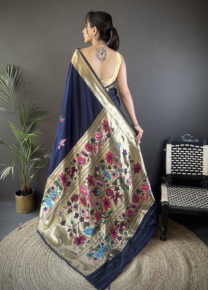 Wine Spun Silk Saree With Blouse Piece