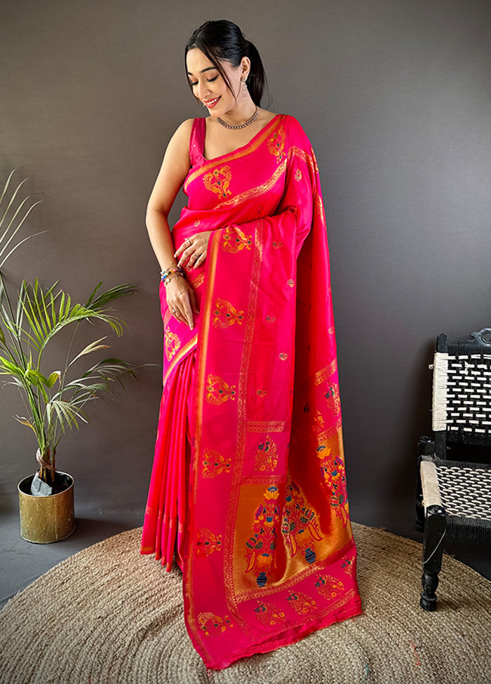 Multicolor Spun Silk Saree With Blouse Piece
