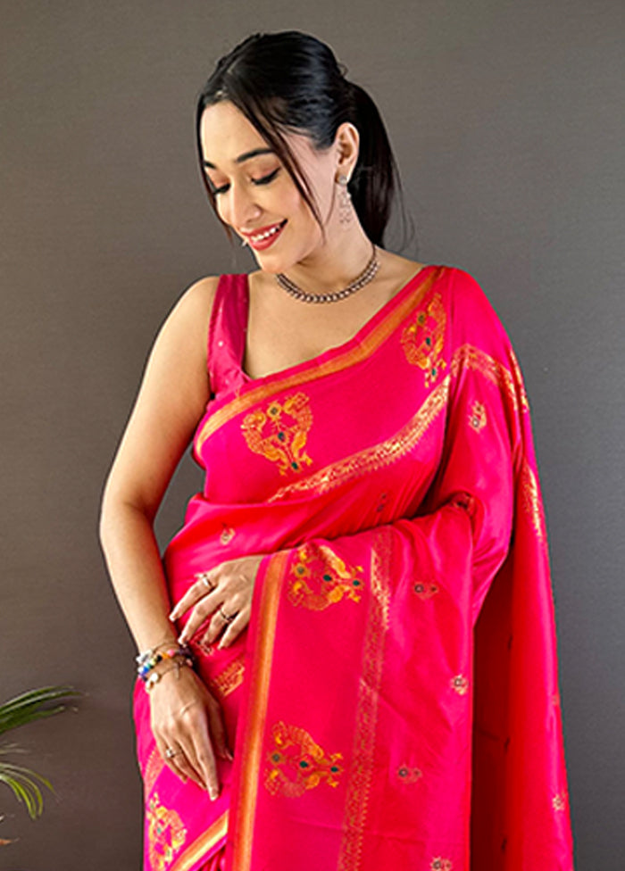 Multicolor Spun Silk Saree With Blouse Piece