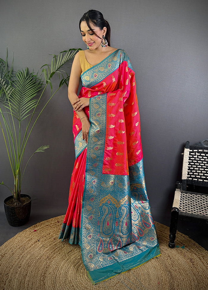 Multicolor Spun Silk Saree With Blouse Piece