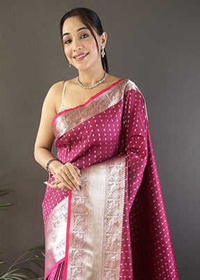 Multicolor Spun Silk Saree With Blouse Piece