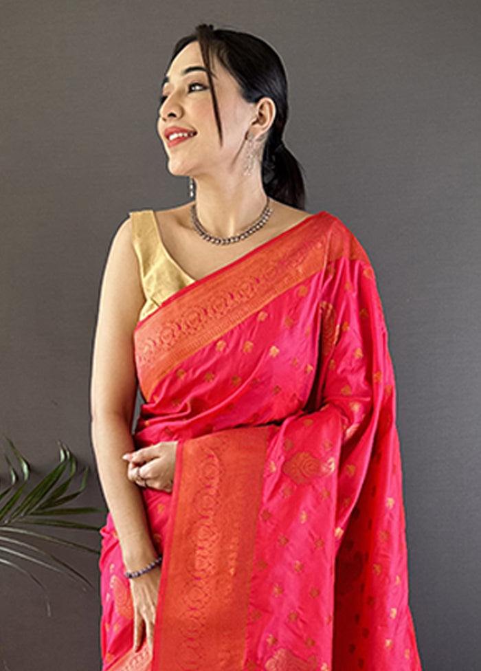 Multicolor Spun Silk Saree With Blouse Piece