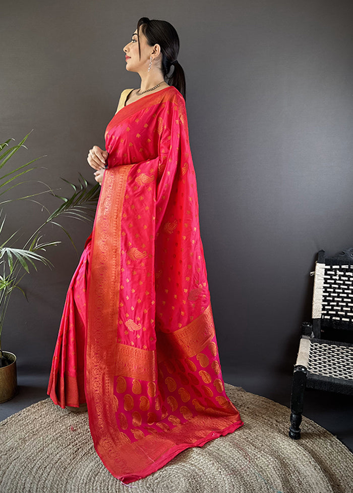 Multicolor Spun Silk Saree With Blouse Piece