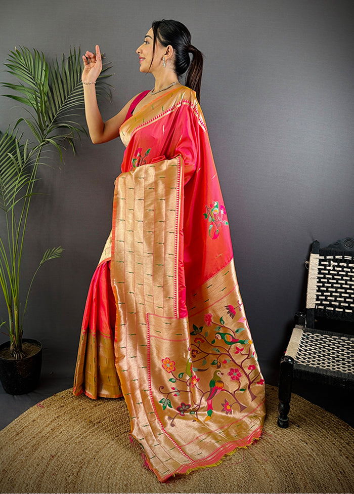 Multicolor Spun Silk Saree With Blouse Piece