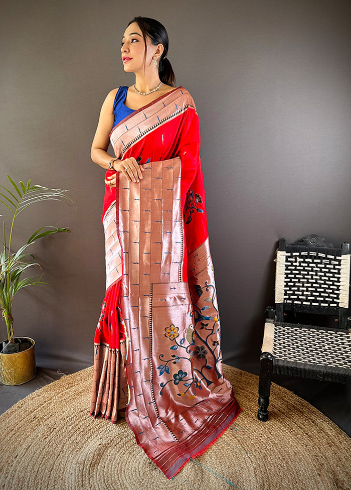 Pink Spun Silk Saree With Blouse Piece
