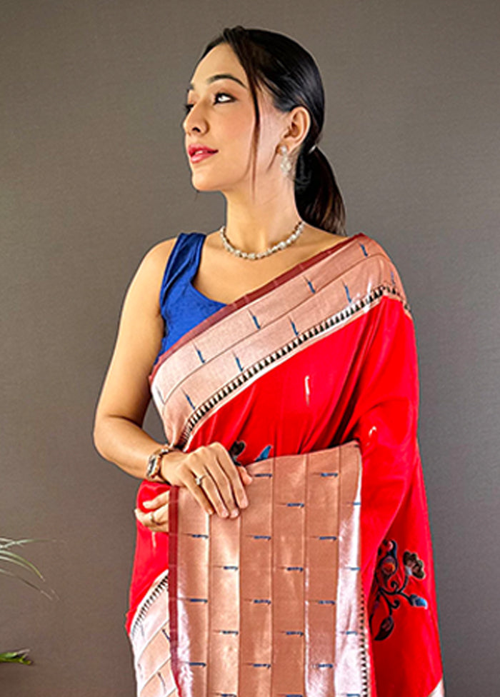 Pink Spun Silk Saree With Blouse Piece