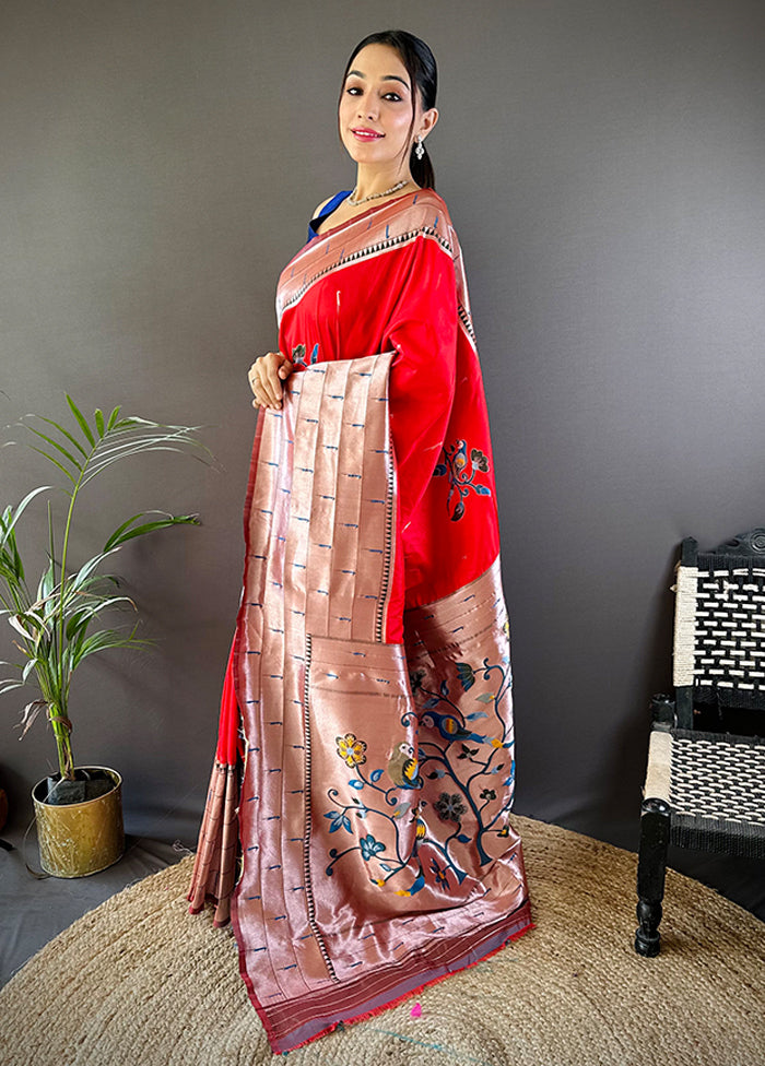 Pink Spun Silk Saree With Blouse Piece