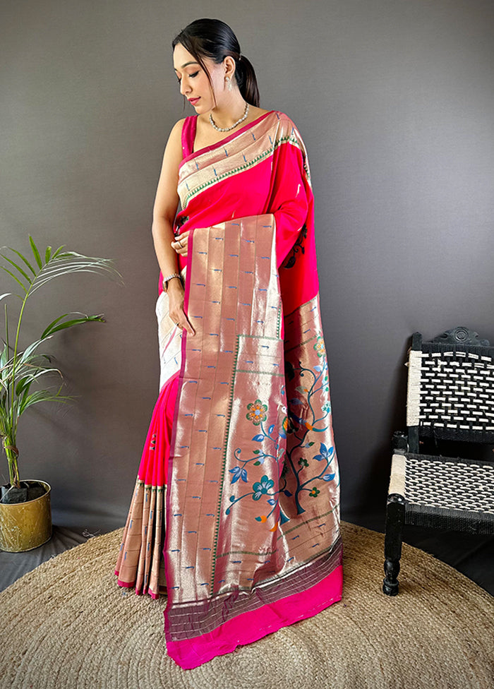 Multicolor Spun Silk Saree With Blouse Piece