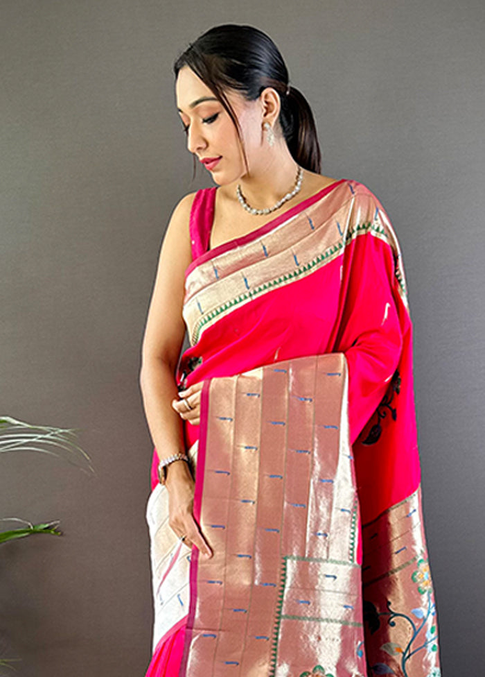 Multicolor Spun Silk Saree With Blouse Piece