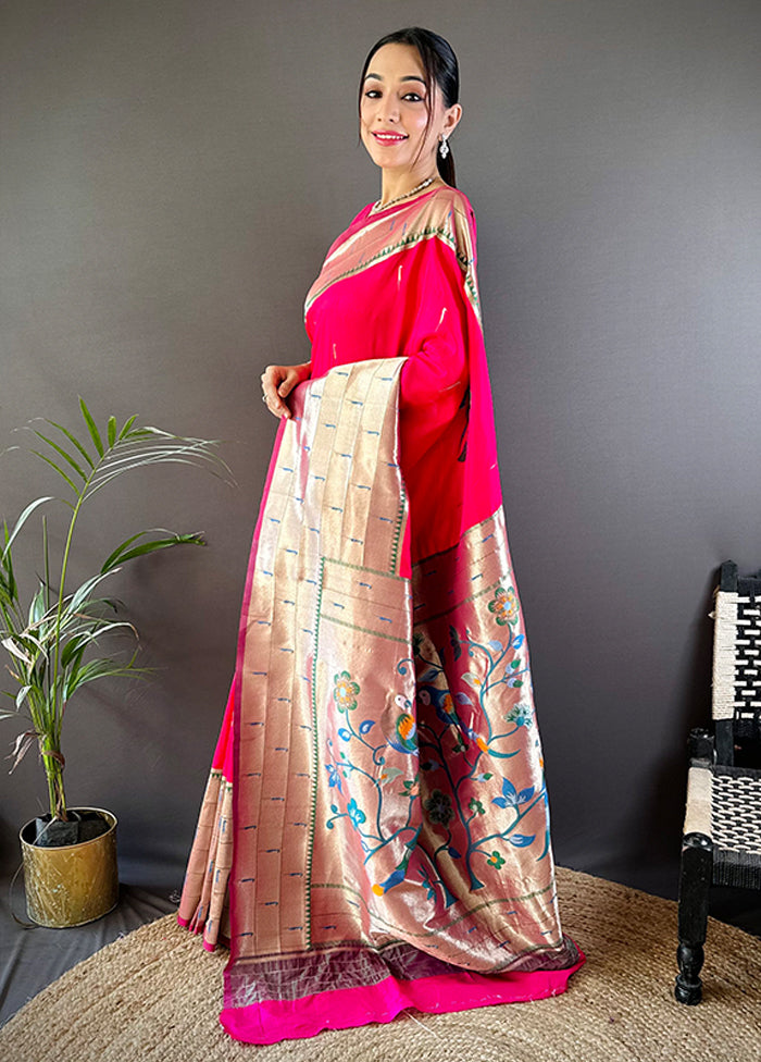 Multicolor Spun Silk Saree With Blouse Piece