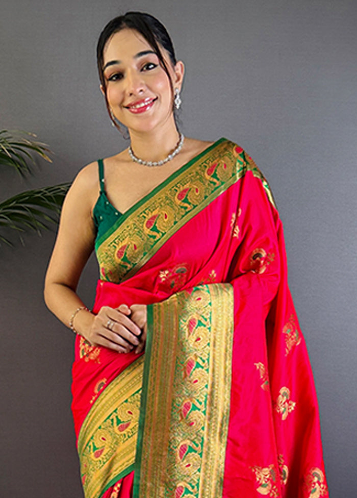 Multicolor Spun Silk Saree With Blouse Piece