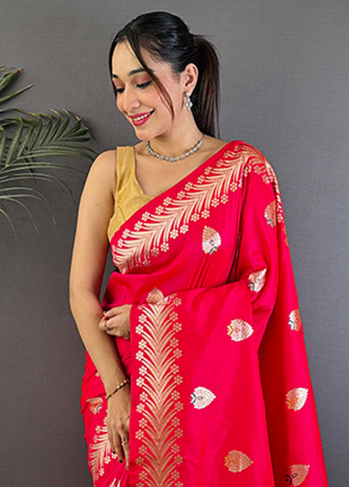 Multicolor Spun Silk Saree With Blouse Piece