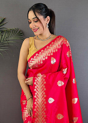 Multicolor Spun Silk Saree With Blouse Piece