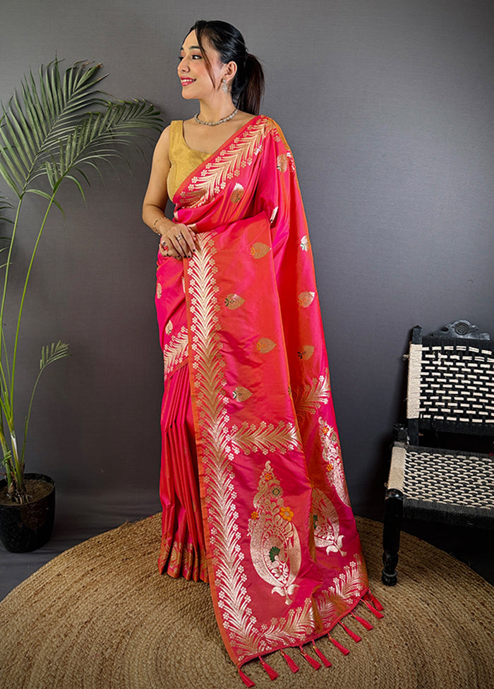 Multicolor Spun Silk Saree With Blouse Piece