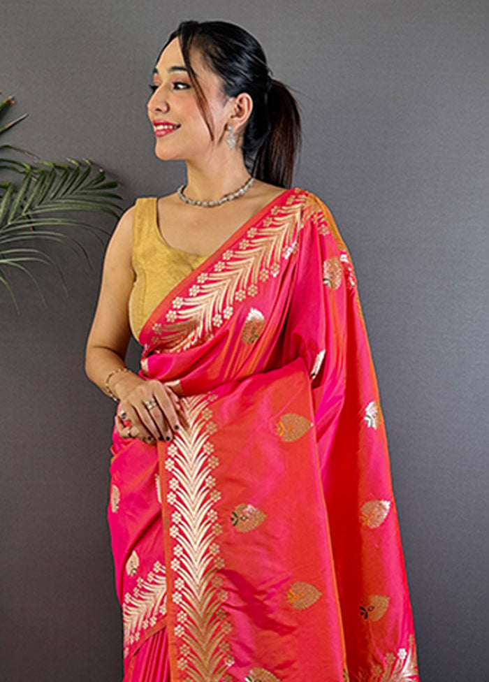 Multicolor Spun Silk Saree With Blouse Piece