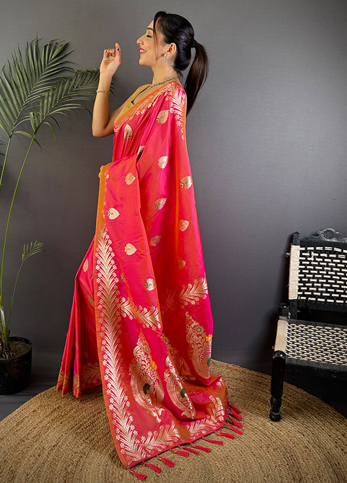 Multicolor Spun Silk Saree With Blouse Piece