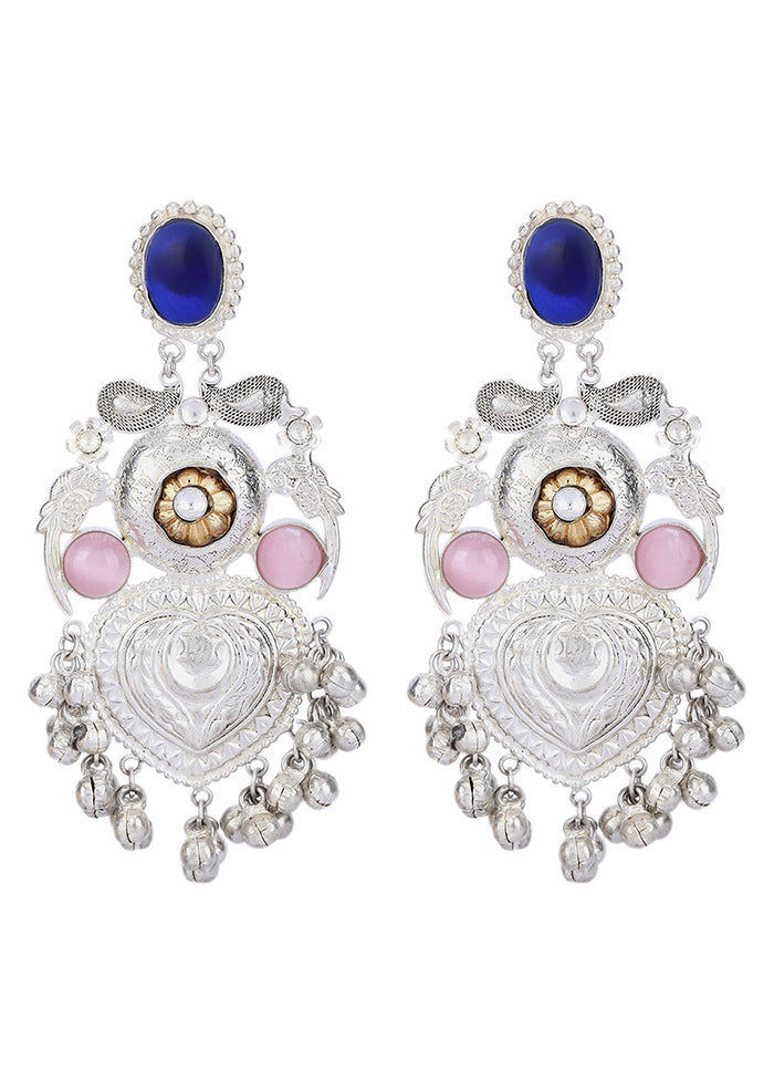 Silver Handcrafted Brass Earrings - Indian Silk House Agencies