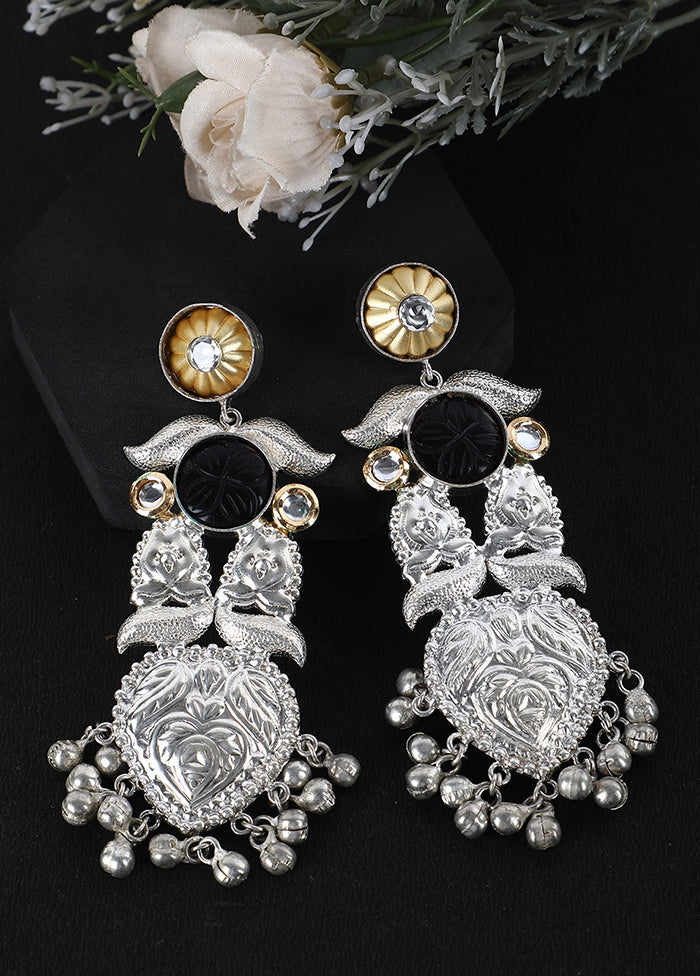 Silver Handcrafted Brass Earrings - Indian Silk House Agencies
