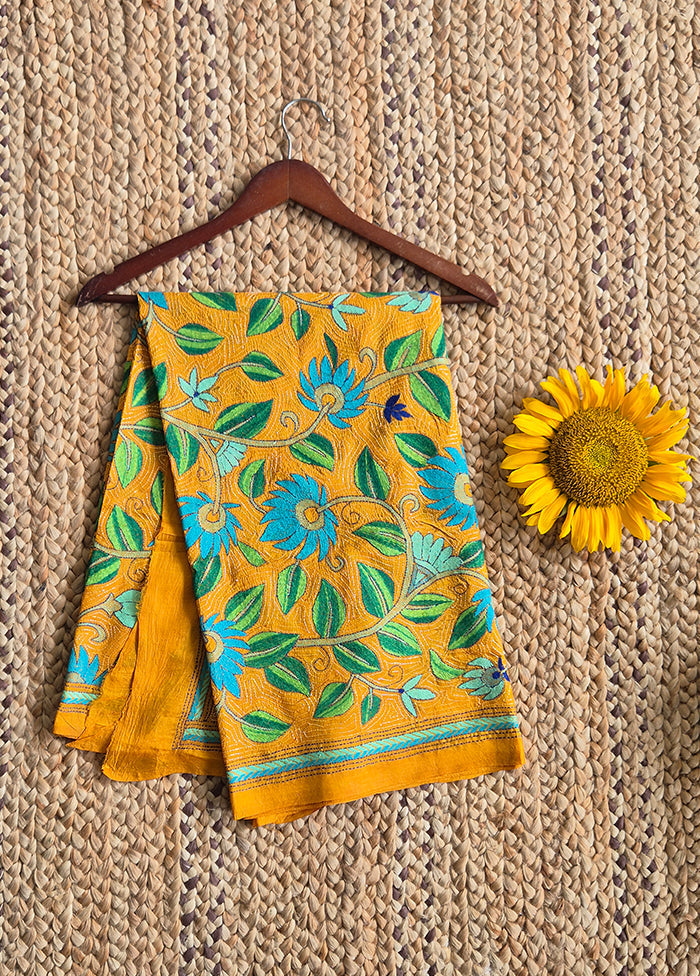 Mustard Body Green Leaf Floral Work