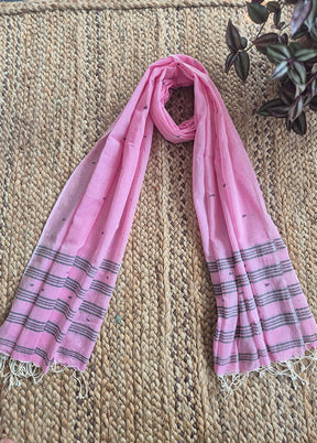 Pink Striped Jamdani Dupatta