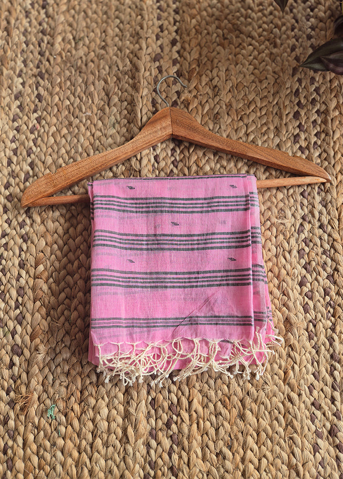 Pink Striped Jamdani Dupatta