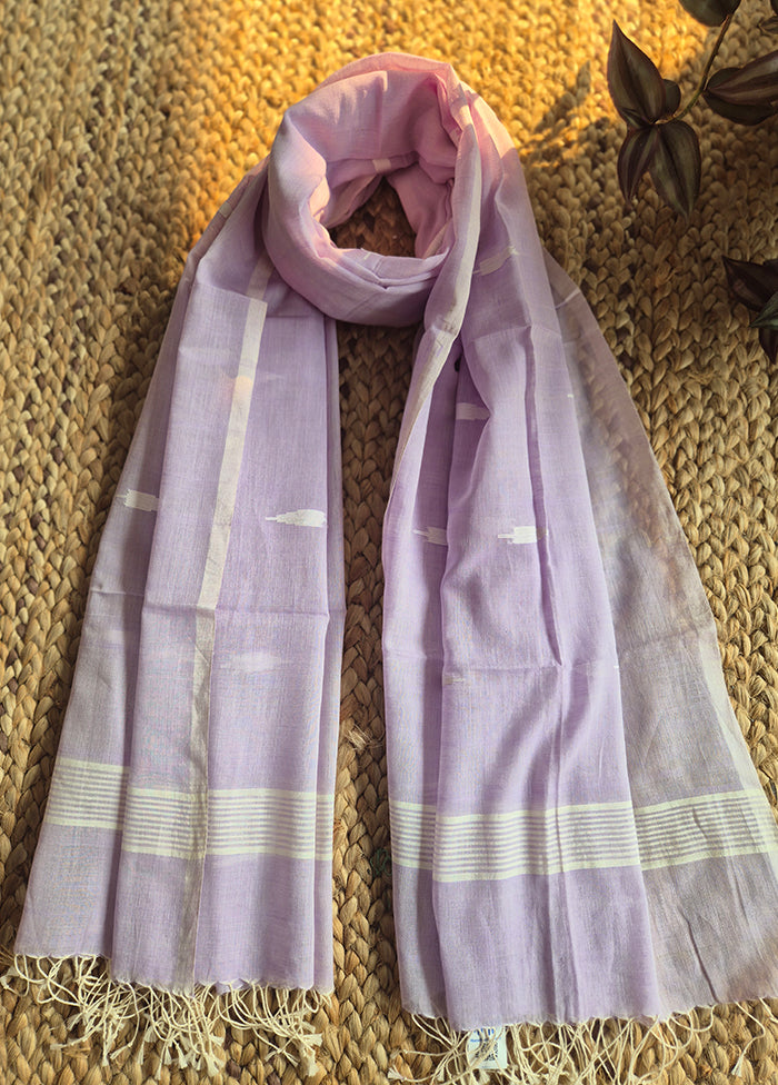 Lilac Jamdani Dupatta With Small Butas