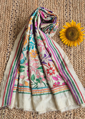 Cream Body With Mutli Colour Thread Work