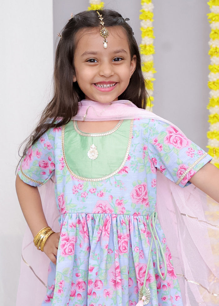 3 Pc Pink Cotton Suit Set